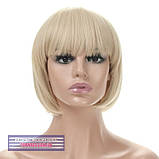Перука каре з термоволосся180℃ Lindsey AT колір блондин з попелястим відтінком, фото 2