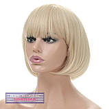 Перука каре з термоволосся180℃ Lindsey AT колір блондин з попелястим відтінком, фото 3