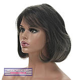Перука каре з термоволосся 180℃ Sabrina AT мелірування сивий колір, фото 2