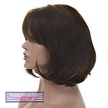 Перука каре з термоволосся 180℃ Sabrina AT колір шоколадний, фото 4