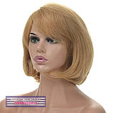 Перука каре з термоволосся 180℃ Sabrina AT колір пшеничний блондин, фото 3
