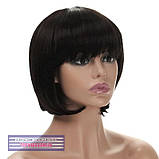 Перука каре з термоволосся 180℃ Kristal AT колір гіркий шоколад, фото 6