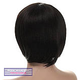 Перука каре з термоволосся 180℃ Kristal AT колір гіркий шоколад, фото 5