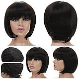 Перука каре з термоволосся 180℃ Kristal AT колір гіркий шоколад, фото 2