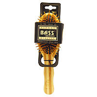 Bass Brushes, Большая овальная щетка для волос с деревянной щетиной и бамбуковой ручкой, 1 щетка для волос