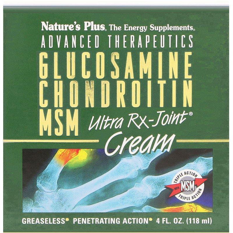 Nature's Plus, Advanced Therapeutics, глюкозамін, хондроїтин і МСМ, крем Ultra Rx-Joint, 118 мл (4 рідкі унції)