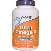 Now Foods, Ultra рибальський жир Омега-3 Omega-3, 180 капсул