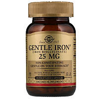 Solgar, Залізо Gentle Iron, 25 mg, 90 Vegetable Capsules