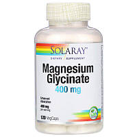 Solaray, Глицинат магнію, магній Magnesium Glycinate, 400 mg, 120 VegCaps