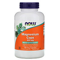 Now Foods, Magnesium Caps, Магній у капсулах, 400 мг, 180 капсул