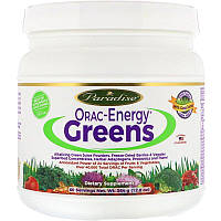 Paradise Herbs, капошки зелених соків, сублімовані ягоди та овочі ORAC-Energy Greens, 364 г