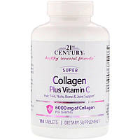 21st Century, Super Collagen Plus Vitamin C, 6,000 mg, 180 Tablets