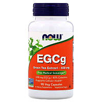 Now Foods, EGCg, екстракт зеленого чаю, 400 мг, 90 рослинних капсул