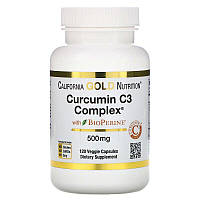 California Gold Nutrition, Curcumin C3 Complex с BioPerine,  Куркумин 500 мг, 120рослинних капсул