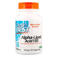 Doctor's Best, Alpha-Lipoic Acid, Альфа-ліпоєва кислота, 150 мг, 120 вегетаріанських капсул