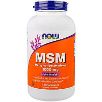 Now Foods, MSM, Methylsulfonylmethane, метилсульфонилметан для костей и суставов 1000 мг 240 капсул