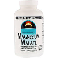 Source Naturals, Яблочнокислый магний, Малат Магния 625 мг, 200 капсул