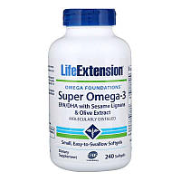 Life Extension, Omega Foundations, Super Omega-3, 240 таблеток у м'якій оболонці