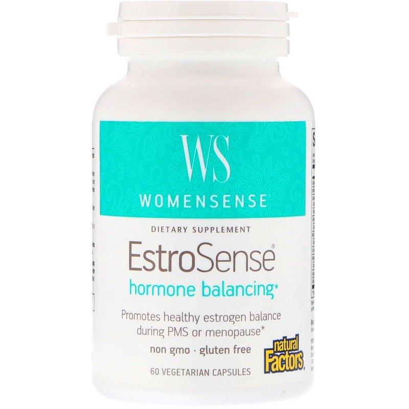 Natural Factors, Гормональний баланс естрогену EstroSense, Hormone Balancing, 60 рослинних капсул