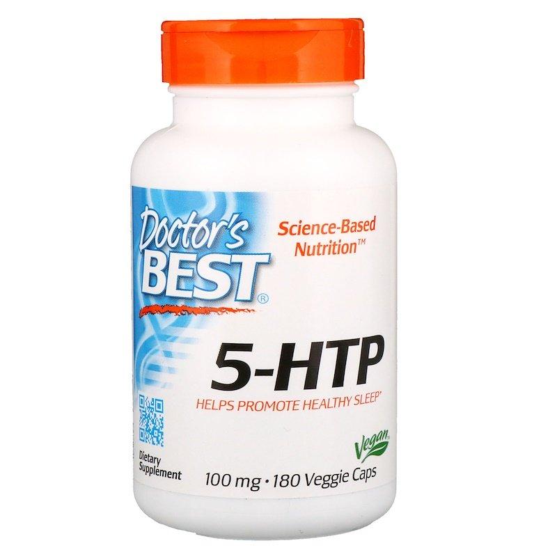 Doctor's Best, 5-HTP, 5-гідрокситриптофан 100 мг, 180 вег капсул