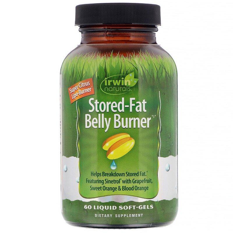 Irwin Naturals, Stored-Fat Belly Burner, жироспалювальний засіб, 60 м'яких таблеток із рідиною