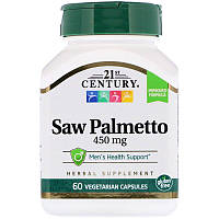 21st Century, Saw Palmetto, Сереноя для простаты 450 mg, 60 Vegetarian Capsules