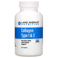 Lake Avenue Nutrition, Hydrolyzed Collagen Type 1 & 3, 1,000 mg, 60 Tablets