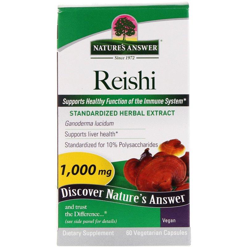 Nature's Answer, Рейші, 1000 мг, 60 вегетаріанських капсул