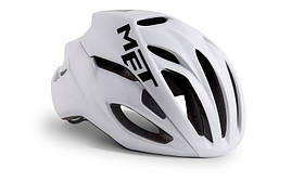 Велошолом Met Rivale White/Matt Glossy, легкий 220 г, для дорослих, Road/Gravel
