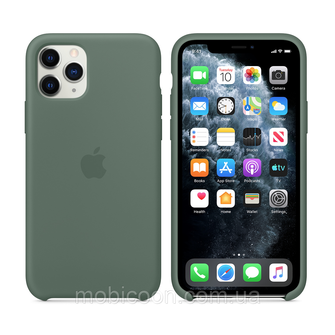 Чохол Silicone Case (силіконовий) для iPhone 11 Pro Pine Green силікон кейс айфон 11 про зелений