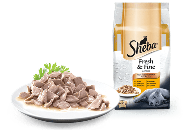Вологий консервований корм М'ясної мікс в ніжному соусі 6*50 г Sheba Fresh&Fine Шеба Фреш