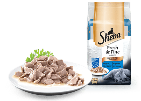 Вологий консервований корм Рибний мікс в ніжному соусі 6*50 г Sheba Fresh&Fine Шеба Фреш
