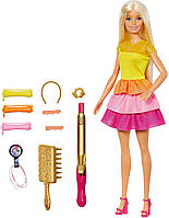 Набор кукла Барби Роскошные волосы локоны с плойкой Barbie Ultimate Curls Doll Blonde оригинал Mattel