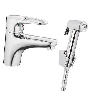 Змішувач для умивальника з гігієнічною лейкемією Наіbа Opus 001 (Sh)