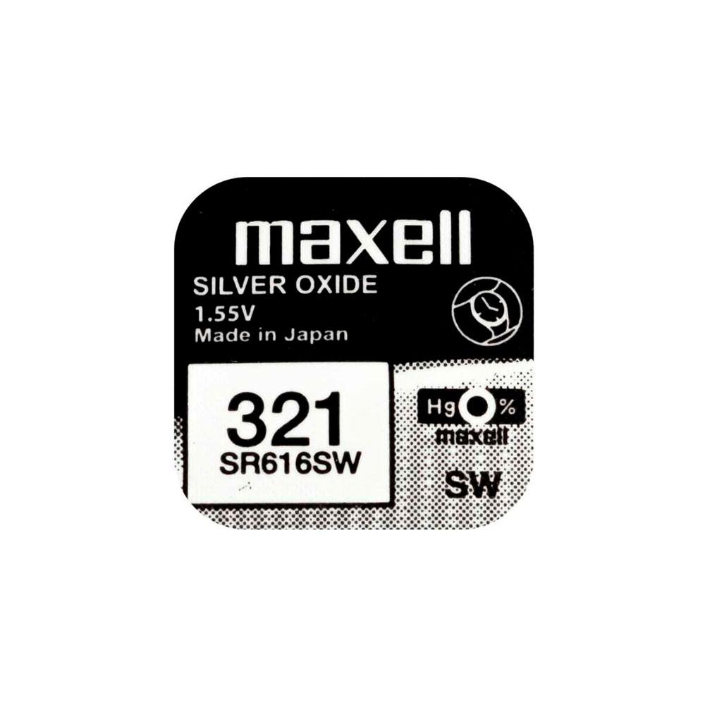 Годинникова батарейка 321 / SR616SW Maxell Silver Oxide (1.55v) 1шт.