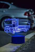 3d-светильник Грузовик тягач Рено Renault, 3д-ночник, несколько подсветок (батарейка+220В)