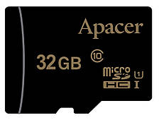 Картка пам'яті Apacer 32 GB microSDHC class 10 UHS-I (AP32GMCSH10U1-RA)