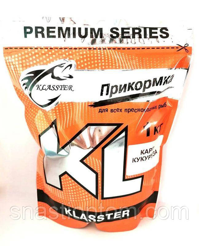Прикормка для риби KLASSTER PREMIUM Карп-кукурудза, 1кг