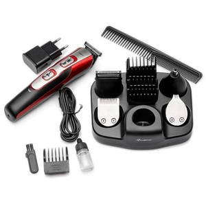 Акумуляторна машинка для стрижки Gemei Gm-592, 10 в 1 (набір для стрижки волосся і бороди)