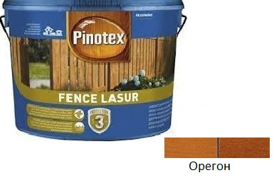 Деревозащита для пиляних дерев'яних поверхонь Pinotex Fence Lasur орегон 10л