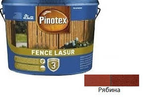Деревозащита для пиленых деревянных поверхностей Pinotex Fence Lasur рябина 10л.