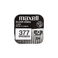 Часовая батарейка Maxell 377 / SR 626 SW / AG4 (1шт.)