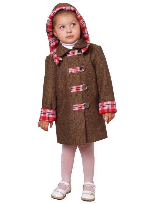 Пальто утеплене для дівчинки м-905 розмір 104 110 тм "Попелюшка"