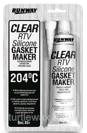Прозорий силіконовий герметик 85 г RUNWAY
