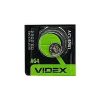 Годинникова батарейка 177 / 377 / LR 626 / AG4 Videx Alkaline (1.5v) 1шт.