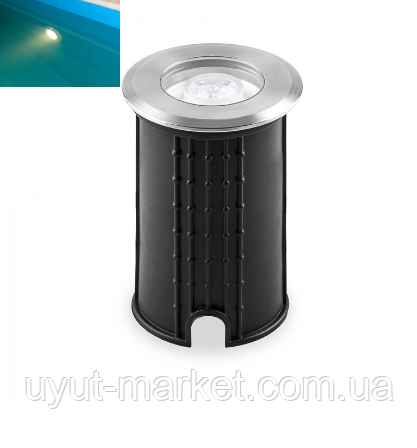 Тротуарний світильник для басейнів під воду 1 Вт 12 В SP2812 IP68 2700 K, фото 1