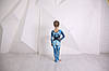 Комбинезон для воздушной гимнастики "Колибри" 32, длинный, голубой, фото 4