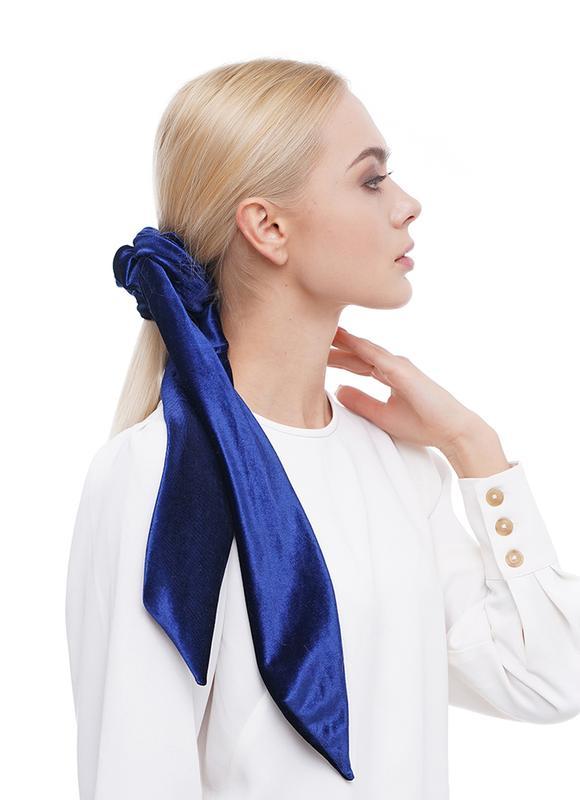 Оксамитова стрічка-твіллі + резинка для волосся, фото 1