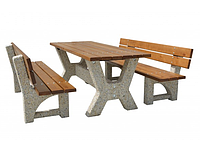 Стол садовый «Гарден» комплект со скамейками