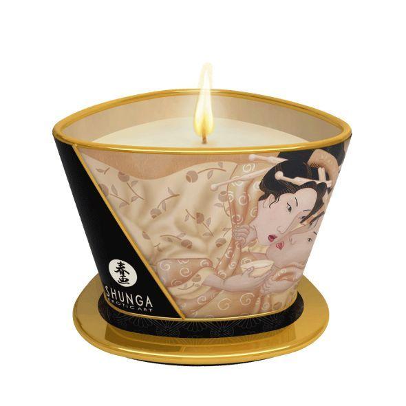 Масажна свічка Shunga Massage Candle - Vanilla Fetish (170 мл) з афродизіаками (SO2511) Feromon